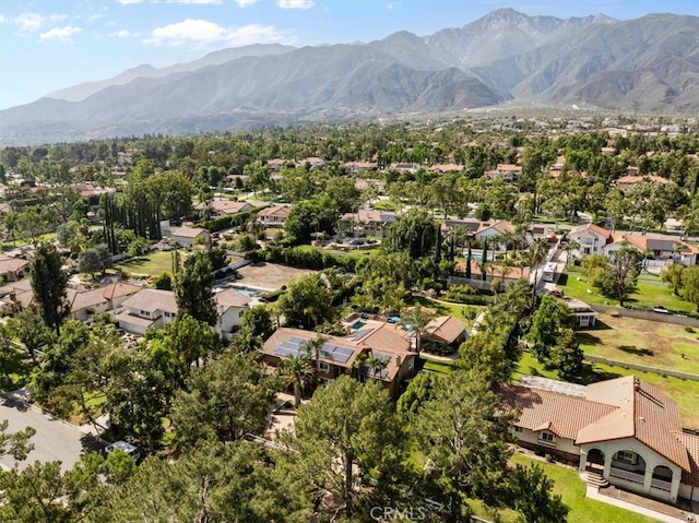 10920 Beechwood Dr, Rancho Cucamonga, CA 91737 - aerial view of residential area featuring a mountainous background