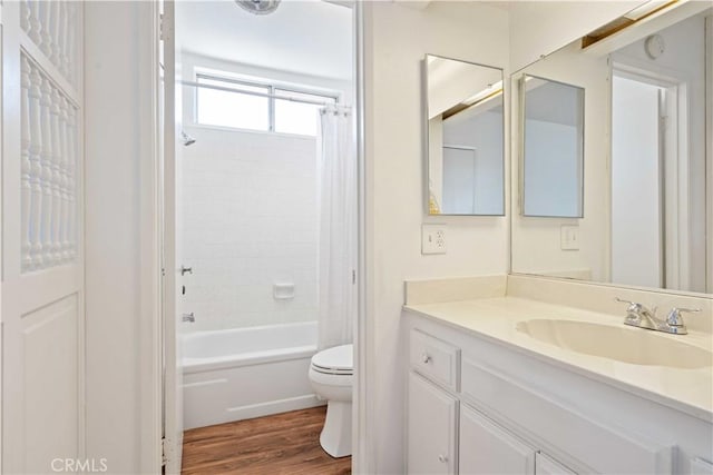 5500 Lindley Ave Unit 206, Encino, CA 91316 - bathroom featuring vanity, wood finished floors, and shower / tub combo