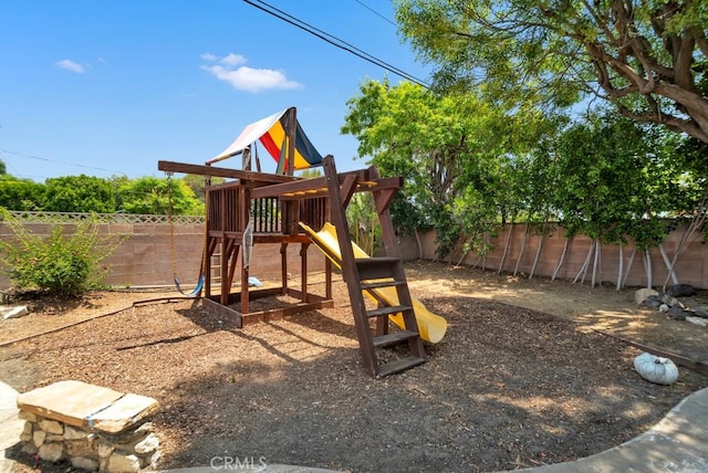 7812 Fairchild Ave, Winnetka, CA 91306 - view of jungle gym with a fenced backyard