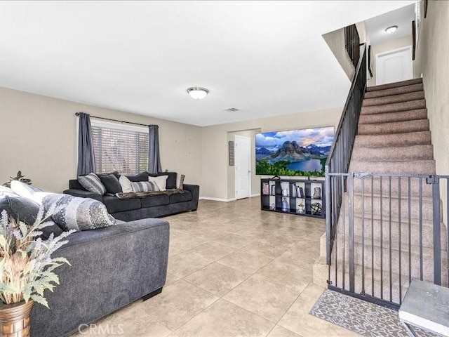 10316 S San Pedro St, Los Angeles, CA 90003 - living area with stairs and light tile patterned flooring