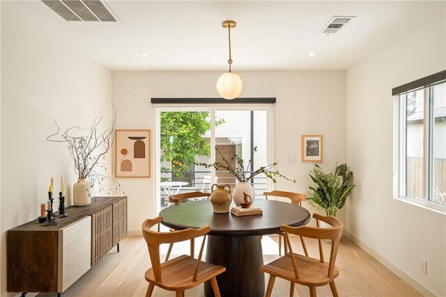 2404 Glover Pl, Los Angeles, CA 90031 - dining space featuring light wood-style floors and recessed lighting