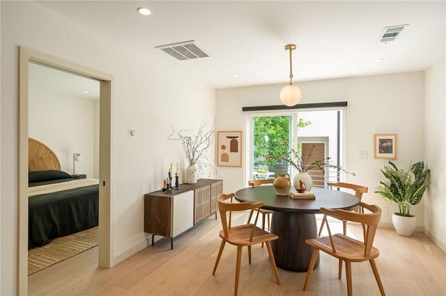 2404 Glover Pl, Los Angeles, CA 90031 - dining space featuring light wood finished floors and recessed lighting