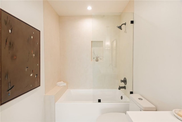 2404 Glover Pl, Los Angeles, CA 90031 - full bathroom featuring shower / bath combination, vanity, and recessed lighting