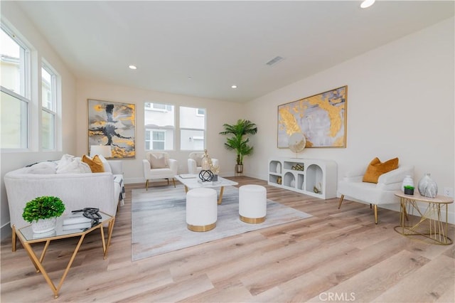 11237 Gladhill Rd Unit 12, Whittier, CA 90604 - living area with light wood-style flooring, plenty of natural light, and recessed lighting