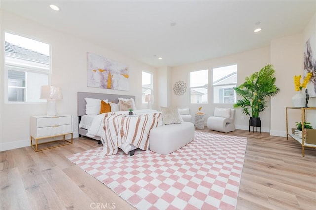 11237 Gladhill Rd Unit 12, Whittier, CA 90604 - bedroom featuring light wood-type flooring and recessed lighting