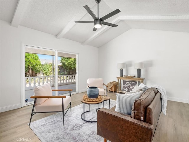 1263 Bundy Ave, Clovis, CA 93611 - living area featuring ceiling fan, a textured ceiling, and light wood-style floors