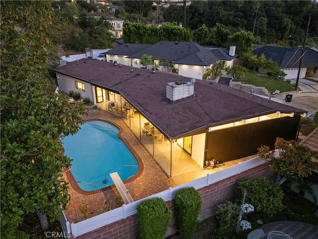 2414 Las Positas Rd, Glendale, CA 91208 - view of pool with a fenced backyard and a patio area