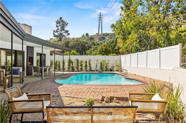 2414 Las Positas Rd, Glendale, CA 91208 - view of pool featuring a patio area and a fenced backyard