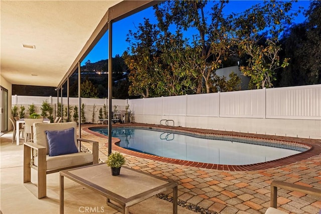 2414 Las Positas Rd, Glendale, CA 91208 - view of swimming pool featuring a fenced backyard and a patio