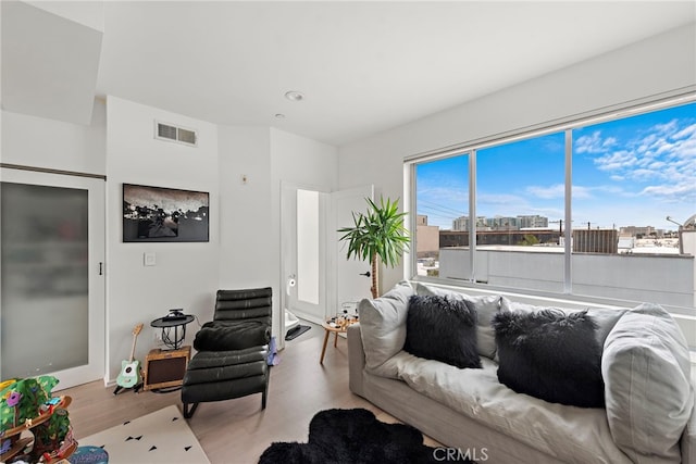 4151 Redwood Ave Unit 106, Los Angeles, CA 90066 - living room with wood finished floors and a city view