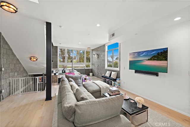 4151 Redwood Ave Unit 106, Los Angeles, CA 90066 - living area featuring wood finished floors and recessed lighting