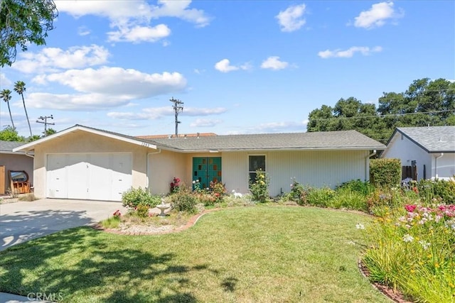 1283 W Newport St, San Luis Obispo, CA 93405 - ranch-style home with an attached garage, driveway, and a front lawn