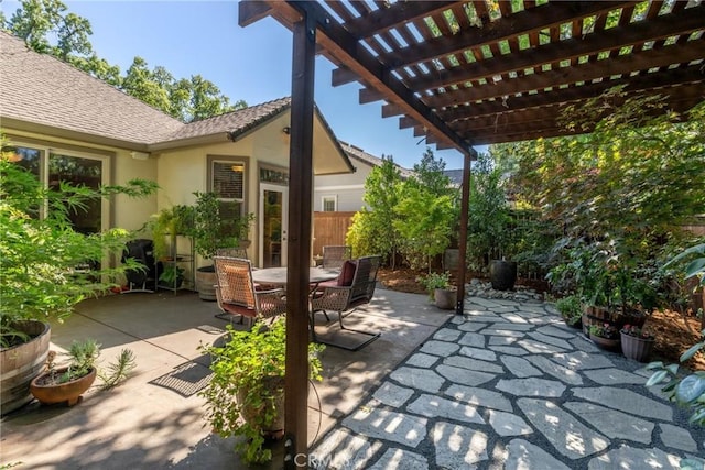 17 Arminta Ct, Chico, CA 95928 - view of patio / terrace with a pergola and outdoor dining area