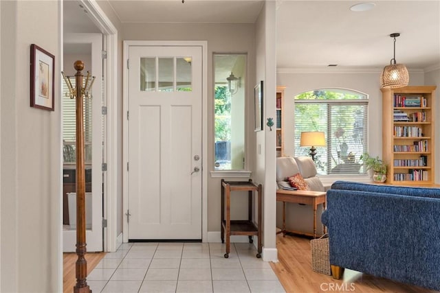 17 Arminta Ct, Chico, CA 95928 - entryway with ornamental molding and light wood finished floors