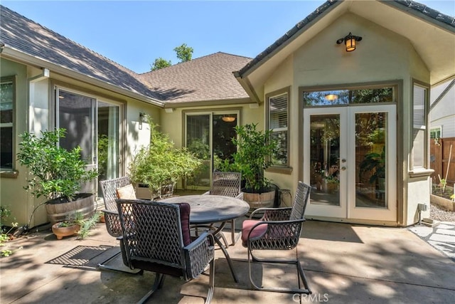 17 Arminta Ct, Chico, CA 95928 - view of patio / terrace with french doors and outdoor dining area