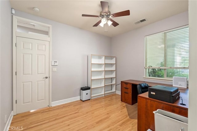 17 Arminta Ct, Chico, CA 95928 - office featuring light wood-style floors and a ceiling fan