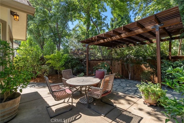 17 Arminta Ct, Chico, CA 95928 - view of patio / terrace featuring a pergola and outdoor dining area