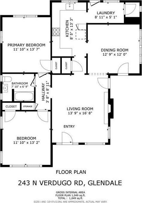 243 N Verdugo Rd, Glendale, CA 91206 - view of room layout