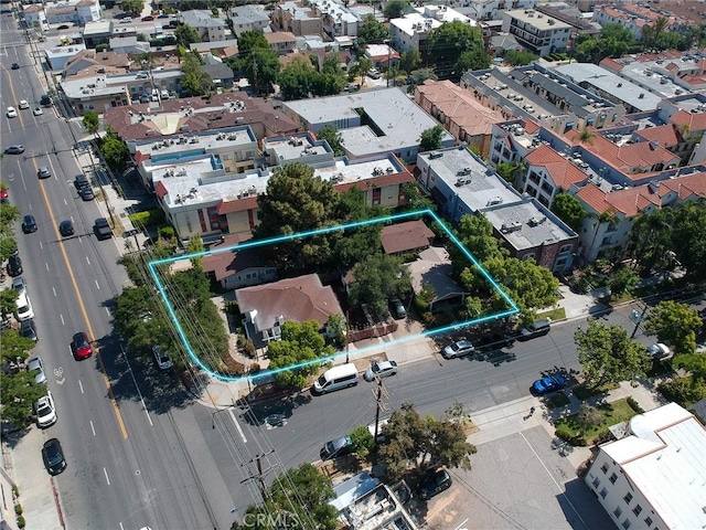243 N Verdugo Rd, Glendale, CA 91206 - aerial view of property and surrounding area with property parcel outlined