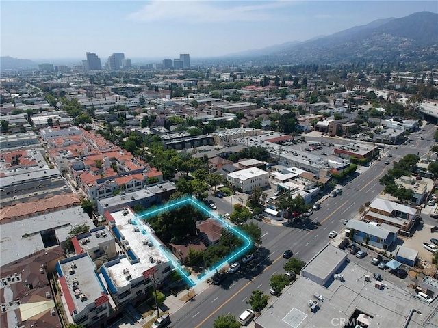 243 N Verdugo Rd, Glendale, CA 91206 - view of urban area with property boundaries highlighted and mountains