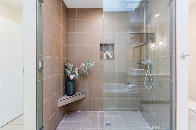 15541 Aqua Verde Dr, Los Angeles, CA 90077 - bathroom featuring a stall shower and toilet