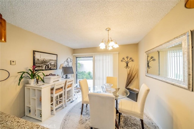 631 W 6th St Unit D, Tustin, CA 92780 - dining room with a chandelier and a textured ceiling