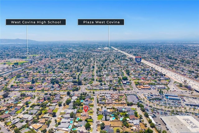 1834 E Stuart Ave, West Covina, CA 91791 - aerial overview of property's location