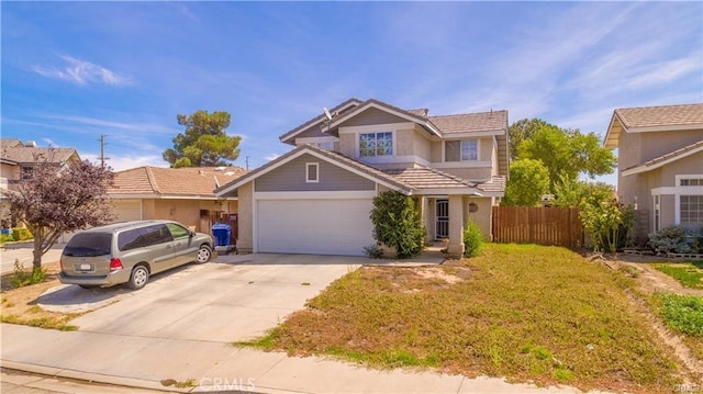 44738 Foxboro Ct, Lancaster, CA 93535 - traditional-style house featuring concrete driveway, a garage, stucco siding, and a tile roof