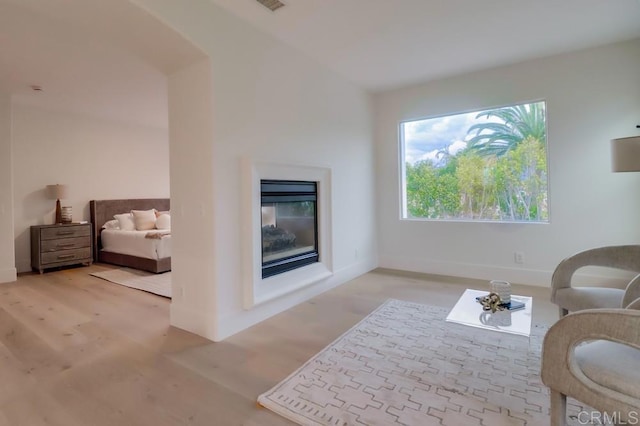 2850 Palmetto Point Ct, Chula Vista, CA 91915 - living area featuring wood finished floors and a multi sided fireplace