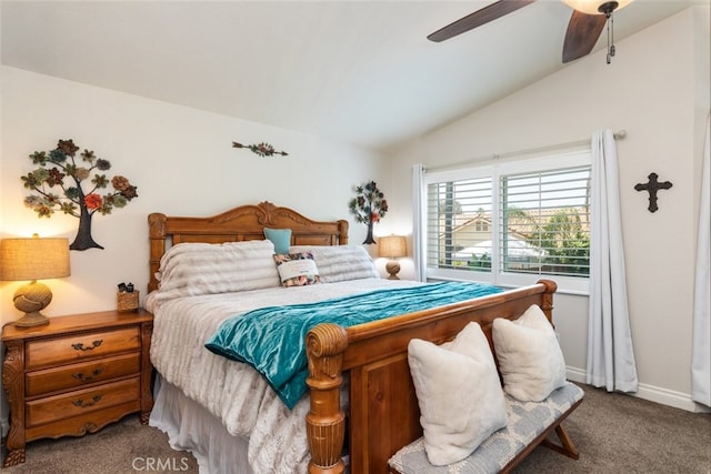 16508 Nectarine Way, Lake Elsinore, CA 92530 - carpeted bedroom featuring lofted ceiling and ceiling fan