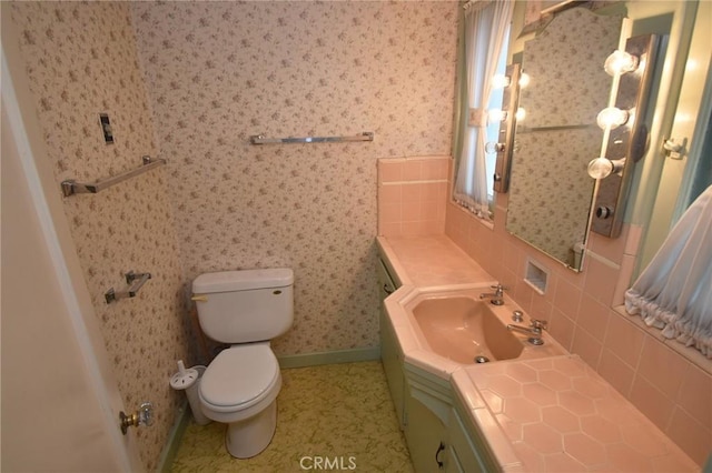 565 N Laurel Ave, Upland, CA 91786 - bathroom featuring vanity and wallpapered walls