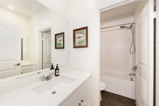 10963 Clementine Way, Loma Linda, CA 92354 - full bath featuring vanity, bathtub / shower combination, and tile patterned flooring
