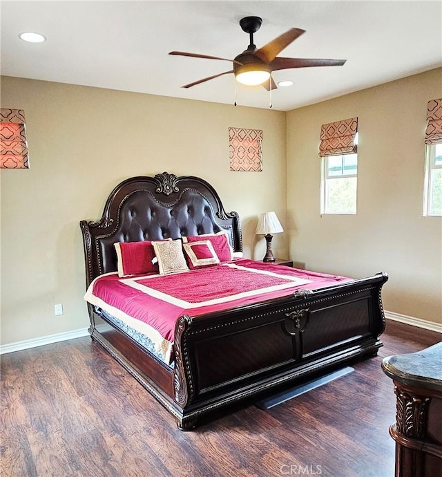 15048 Westin Ln, La Mirada, CA 90638 - bedroom with wood finished floors, recessed lighting, and ceiling fan