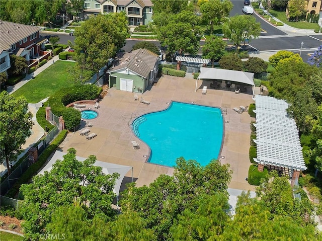 8015 Yeager St, Chino, CA 91708 - community pool featuring a patio