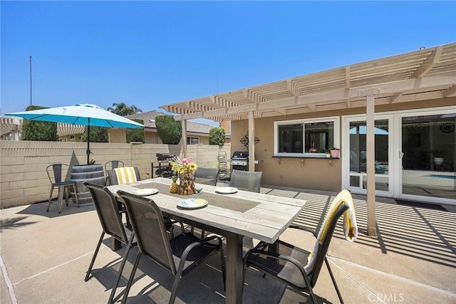 3112 N Hearthside St, Orange, CA 92865 - view of patio / terrace featuring outdoor dining area and a pergola