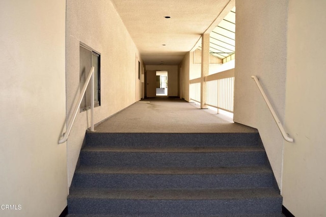 10149 Commerce Ave Unit 2, Tujunga, CA 91042 - stairs featuring carpet flooring