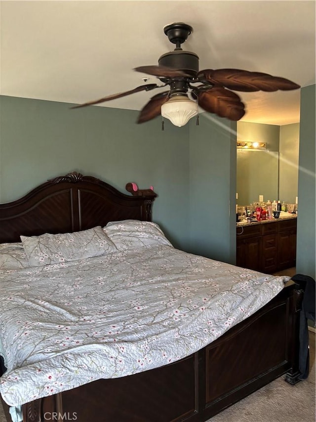 13841 Cobblestone Ct, Fontana, CA 92335 - bedroom with a ceiling fan and carpet