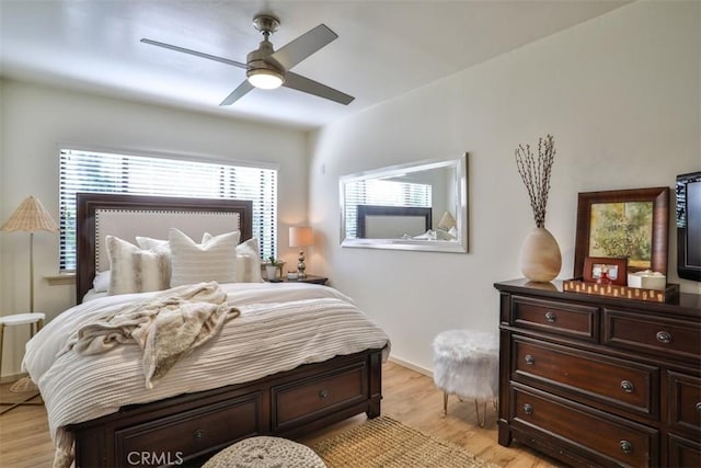 1853 E Renshaw St, Covina, CA 91724 - bedroom featuring light wood-type flooring and a ceiling fan