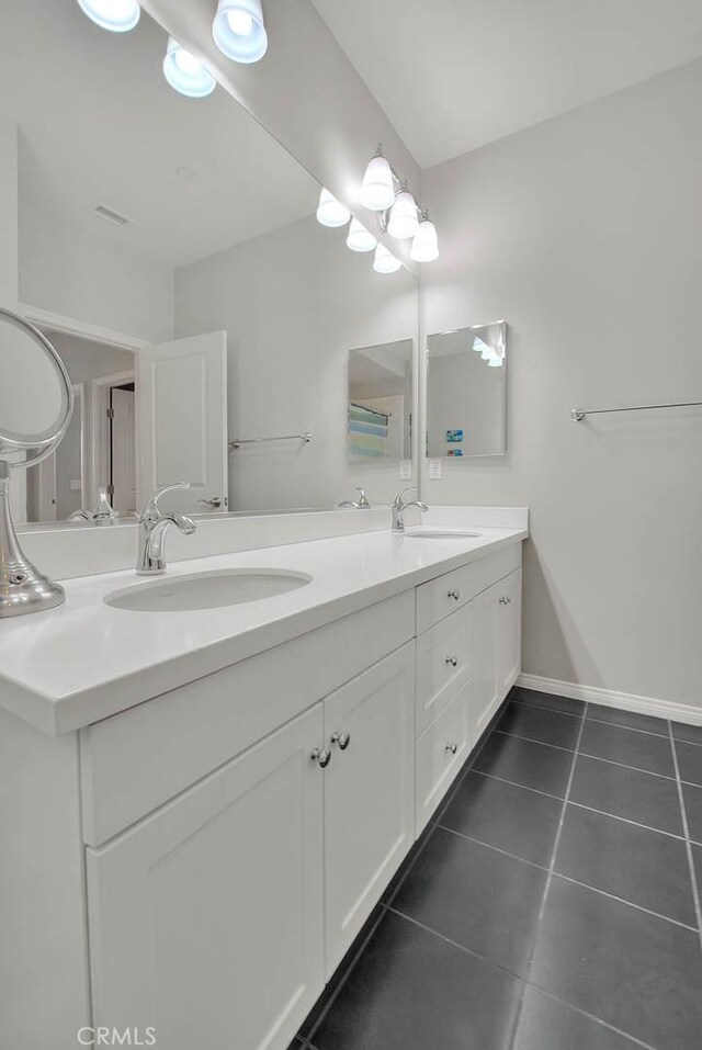 25 Sedgewick, Irvine, CA 92620 - bathroom with tile patterned floors and double vanity