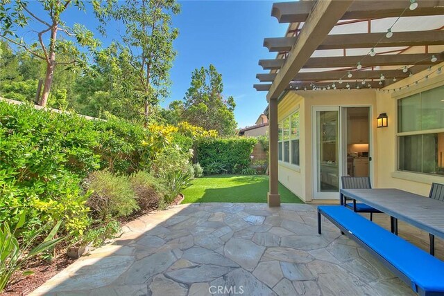 25 Sedgewick, Irvine, CA 92620 - view of patio / terrace with a pergola and outdoor dining space