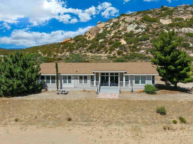 36748 Parrot Mountain Rd, Ranchita, CA 92066 - rear view of house with a sunroom