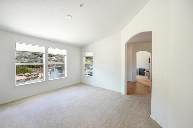 36748 Parrot Mountain Rd, Ranchita, CA 92066 - empty room with carpet floors and arched walkways
