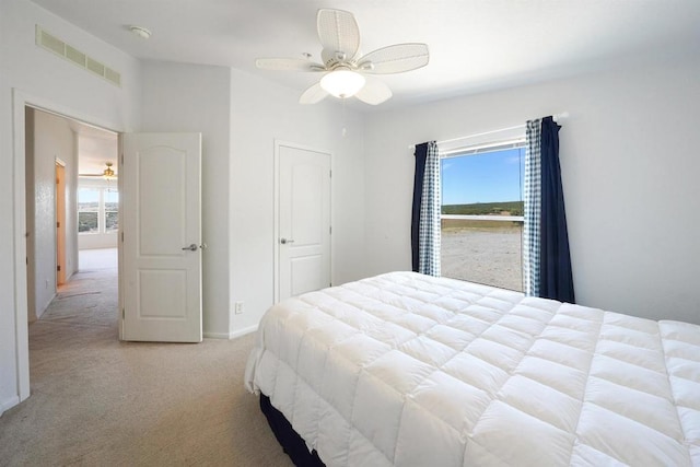 36748 Parrot Mountain Rd, Ranchita, CA 92066 - bedroom with light colored carpet and ceiling fan
