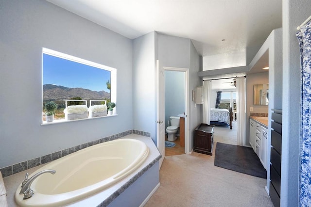 36748 Parrot Mountain Rd, Ranchita, CA 92066 - ensuite bathroom featuring a bath, vanity, and a mountain view