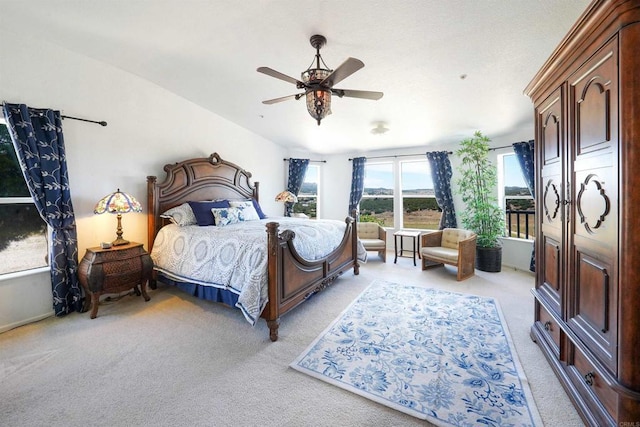 36748 Parrot Mountain Rd, Ranchita, CA 92066 - bedroom with light colored carpet and ceiling fan