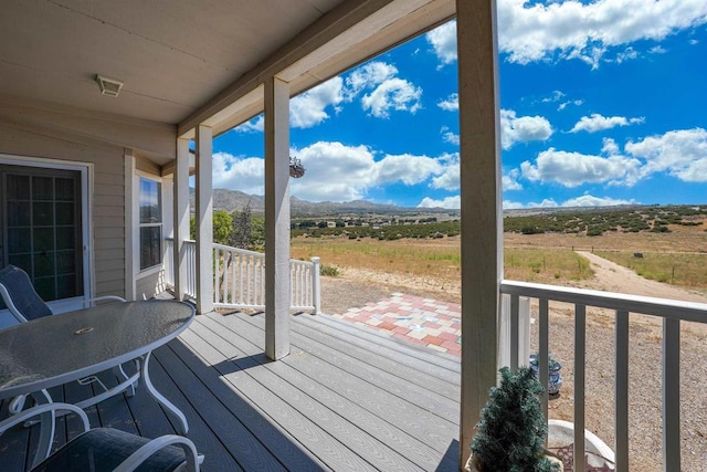 36748 Parrot Mountain Rd, Ranchita, CA 92066 - wooden deck with a mountain view