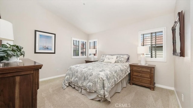 7192 Carano Pl, Rancho Cucamonga, CA 91701 - bedroom featuring light carpet and vaulted ceiling