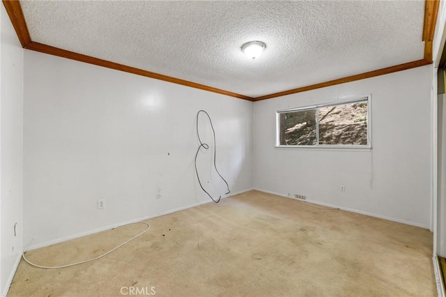 25286 N Rd, Twin Peaks, CA 92391 - unfurnished room featuring ornamental molding, light carpet, and a textured ceiling
