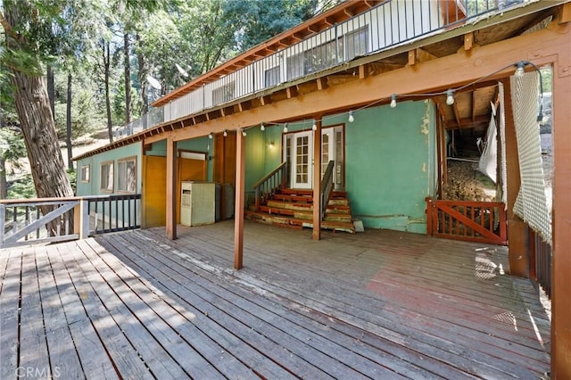 25286 N Rd, Twin Peaks, CA 92391 - deck featuring french doors