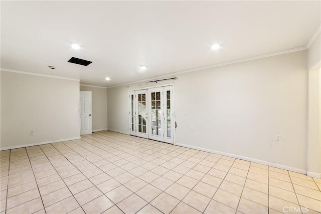 25286 N Rd, Twin Peaks, CA 92391 - empty room with ornamental molding and recessed lighting